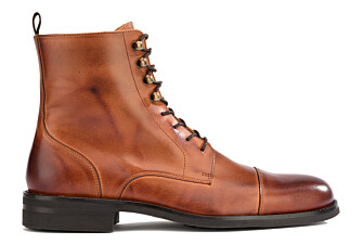 Derby boots homme à lacets Châtaigne patiné - ENFIELD II GOMME CITY