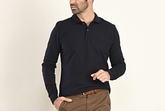 Polo manches longues homme Marine - ANDY II ML