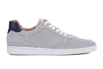 Sneakers homme cuir Velours Gris Clair - BORONIA