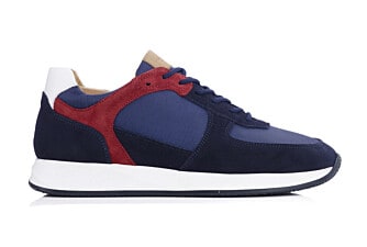 Sneakers velours homme Marine et Rouge - WILLAURA