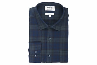 Chemise flanelle Navy à carreaux Verts Foncés homme - CÉCILIEN