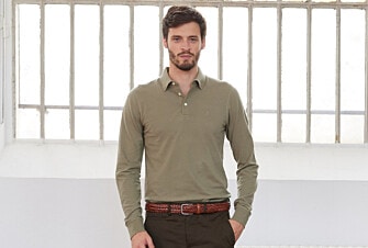 Polo manches longues homme Gris vert - ALEC II ML