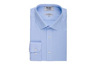 Chemise coton bleu clair - Col français - ANSBERT