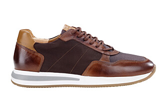 Sneakers homme Chocolat et Cuir Châtaigne Foncé Patiné - NIRRANDA II