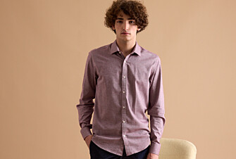 Chemise Twill coton Rouge Chiné - RILDEBERT