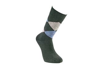 Chaussettes épaisses coton motif à losanges Vert et Bleu