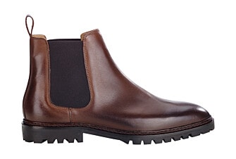 Chelsea boots homme Chocolat Patiné  - WALTERSTON GOMME