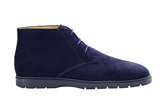 Bottines casual homme Velours Marine - NORA