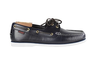 Chaussures bateau homme cuir Bleu Marine - TRAWLER