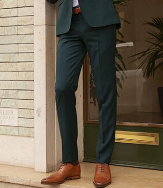Pantalon de costume homme Vert Bouteille - LAZARE