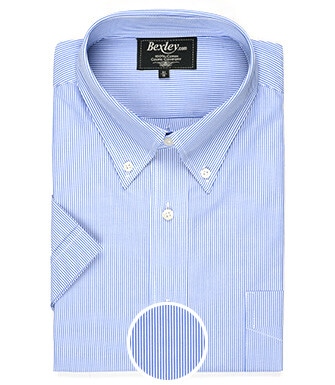 Chemise rayée bleu et blanc - Poche - TRENT MC