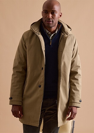 Trench homme Beige Foncé matelassé - AURESTILDE