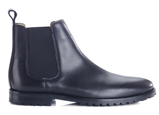 Chelsea boots semelle gomme avec talon bottier Noir - BENTFIELD GOMME