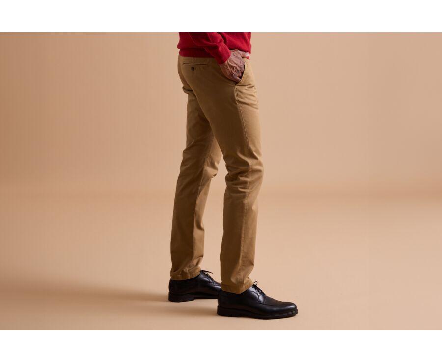 Pantalon chino homme Camel Foncé - NIGEL II