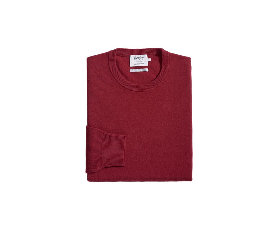 Pull col rond homme laine Rouge - CONAN