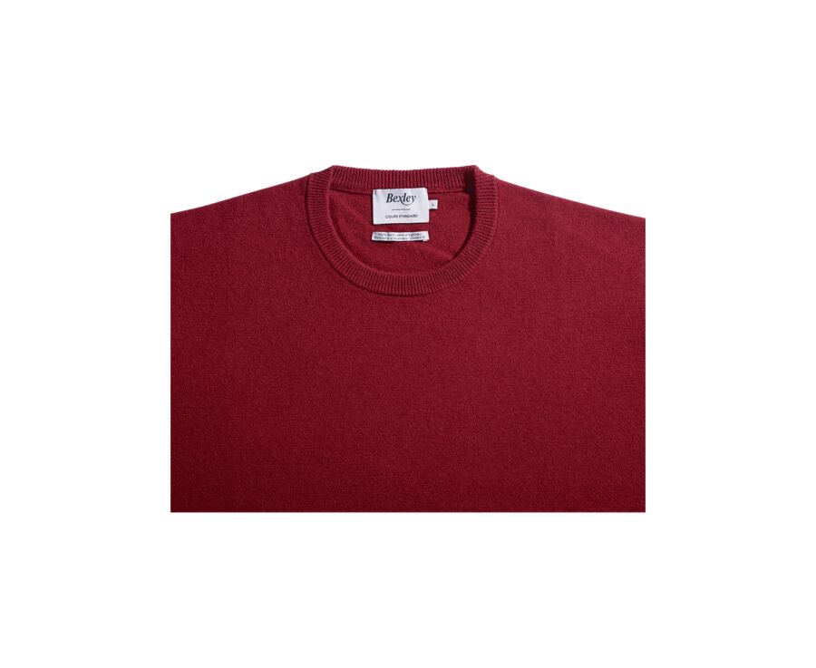 Pull col rond homme laine Rouge - CONAN