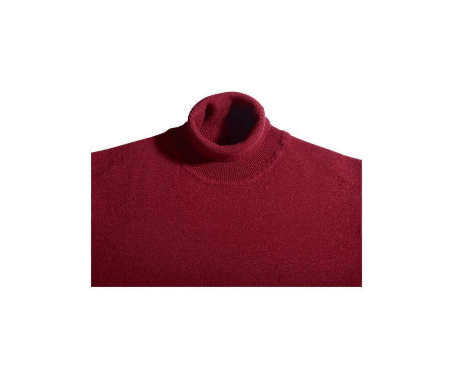 Pull col roulé homme laine Rouge - EMERIC