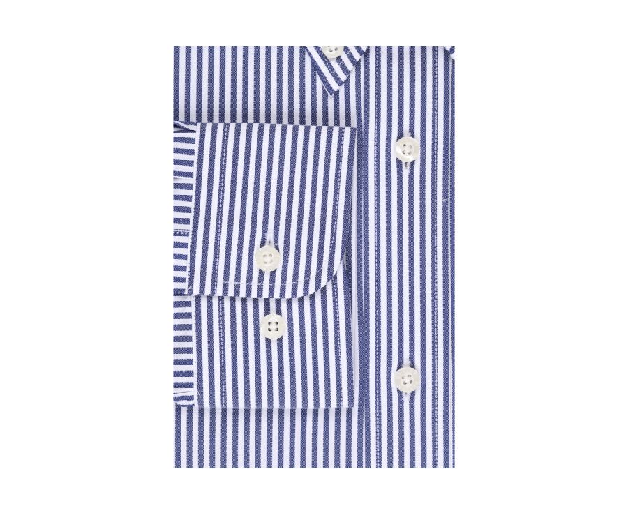 Chemise rayée bleu océan et blanc - KELLEN