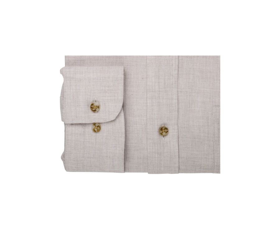 Chemise flanelle Ecru - Poche poitrine - ALEXANDER