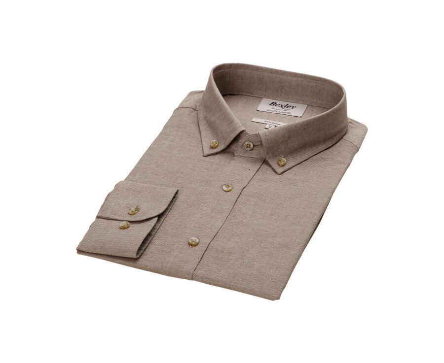 Chemise flanelle Camel - ALEXANDER