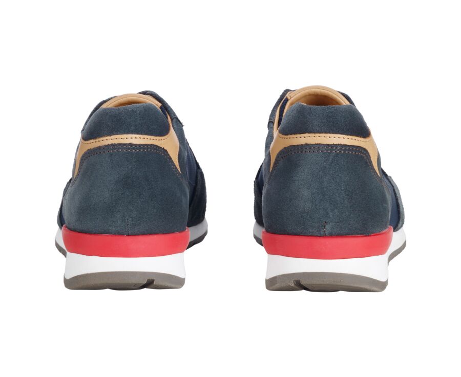 Sneakers homme Velours Vert foncé & navy - CANBERRA II