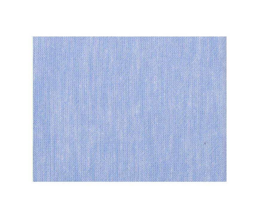Chemise coton et lin Chambray Bleu - Poche poitrine - COLTEN MC