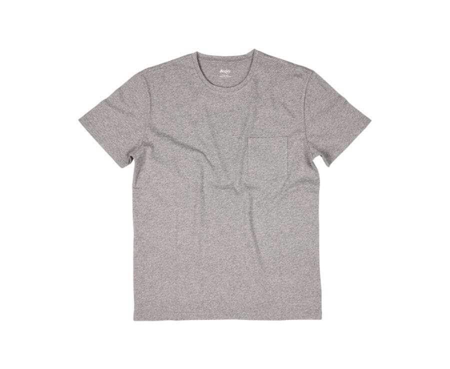 Tee-shirt coton bio uni Gris chiné clair - EDGAR II