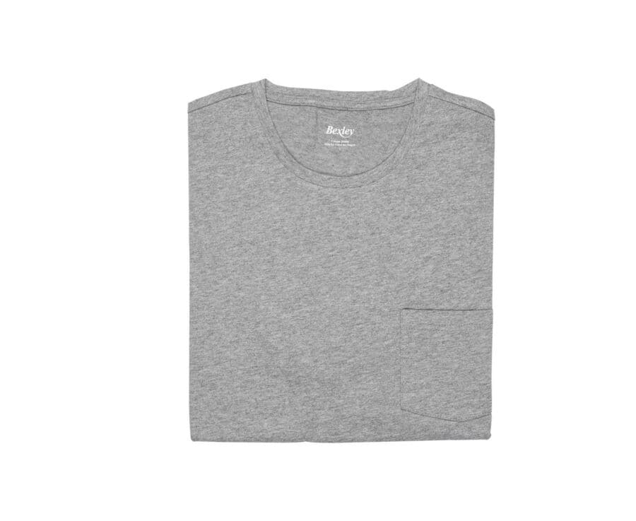 Tee-shirt coton bio uni Gris chiné clair - EDGAR II