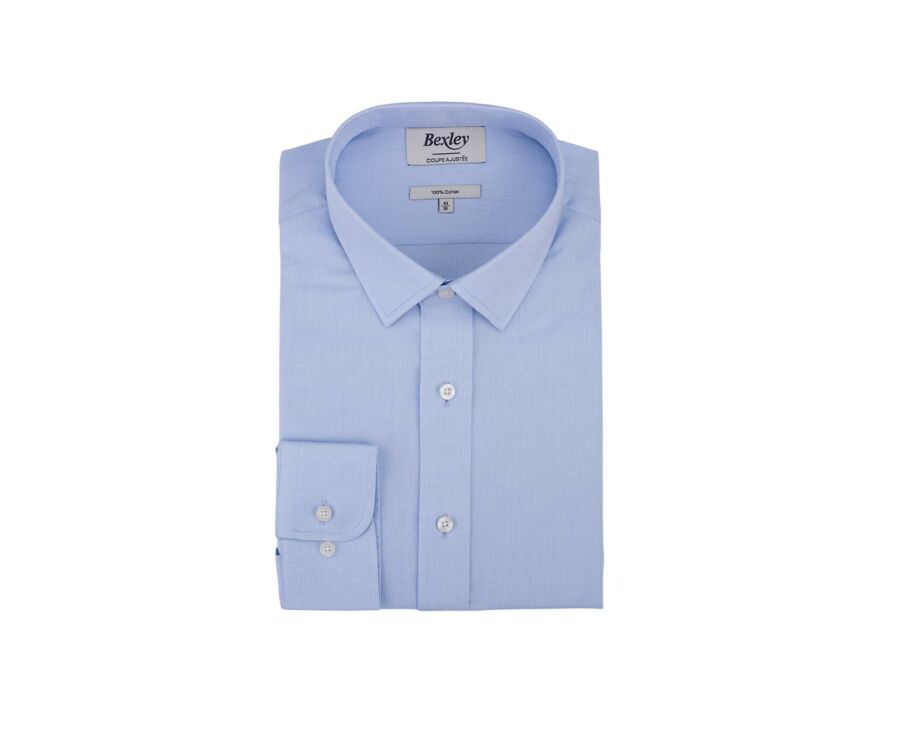 Chemise Oxford unie bleu ciel - CLAUDION