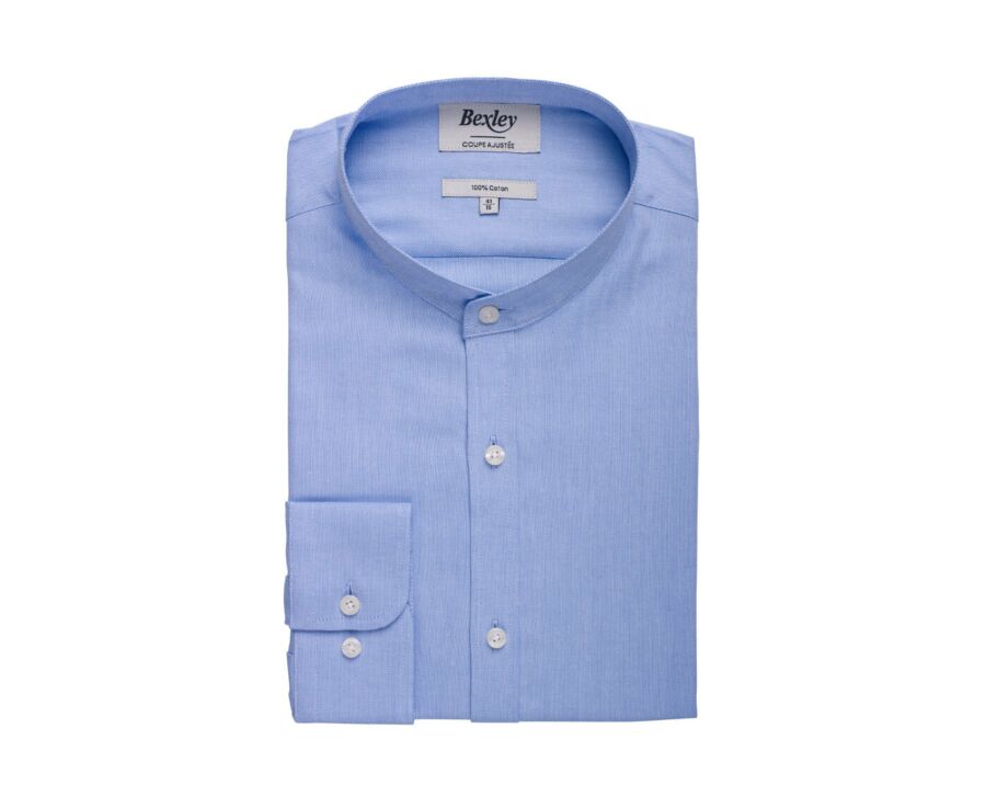 Chemise Oxford Bleu ciel unie - HÉROLD