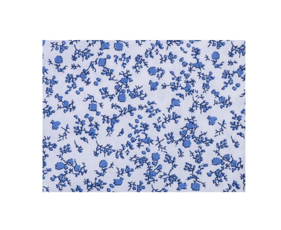 Chemise Blanche homme à imprimé fleuri bleu - ELDORIC