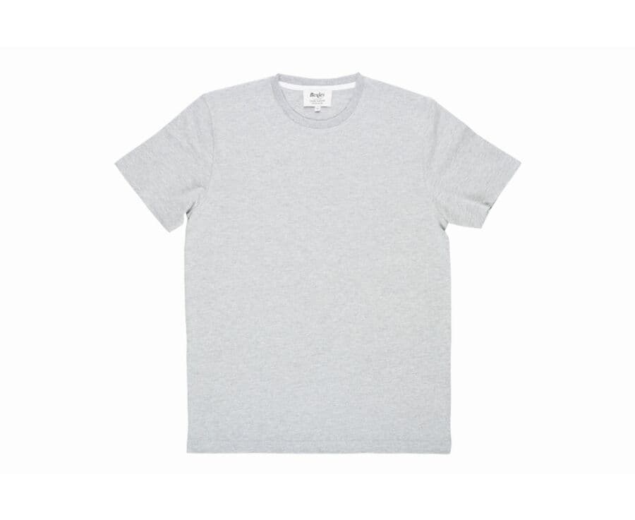 Tee-shirt coton bio uni Gris chiné clair - EDGAR III