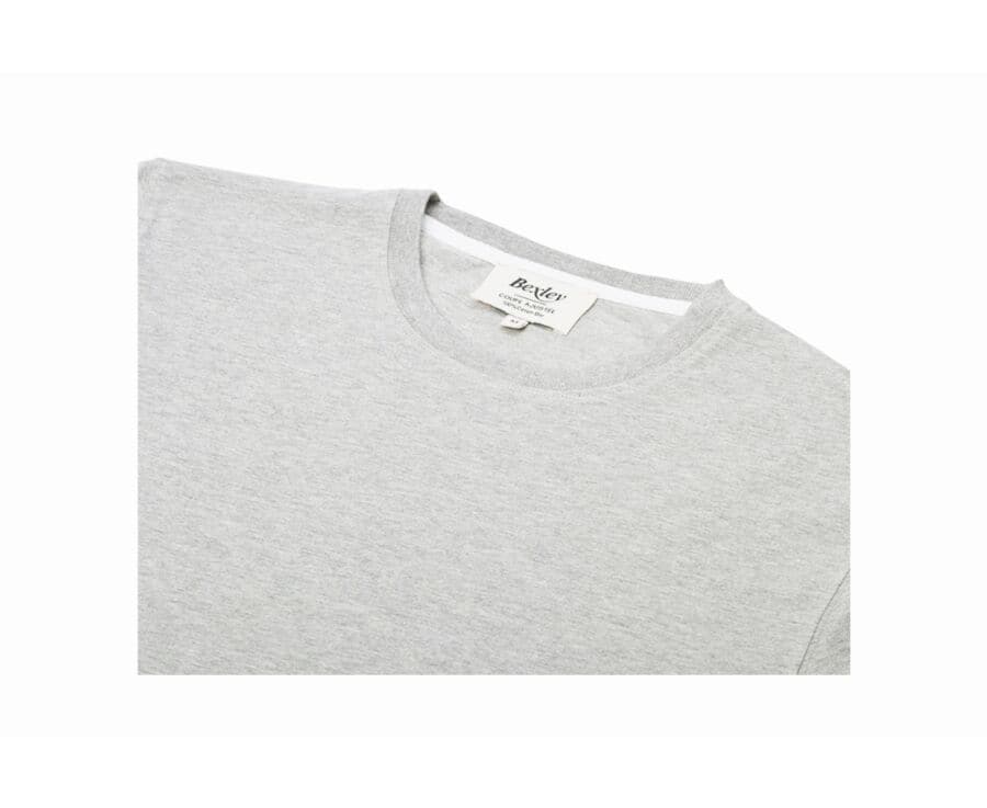 Tee-shirt coton bio uni Gris chiné clair - EDGAR III