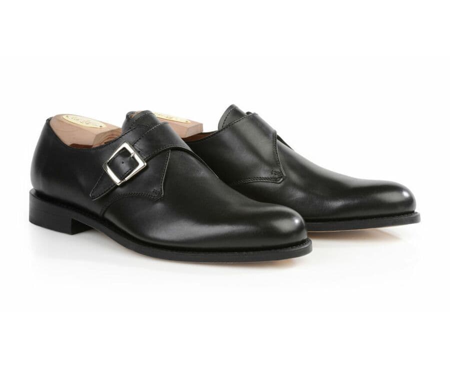 Chaussures cuir homme avec boucle Noir - BLOOMINGDALE SILVER PATIN