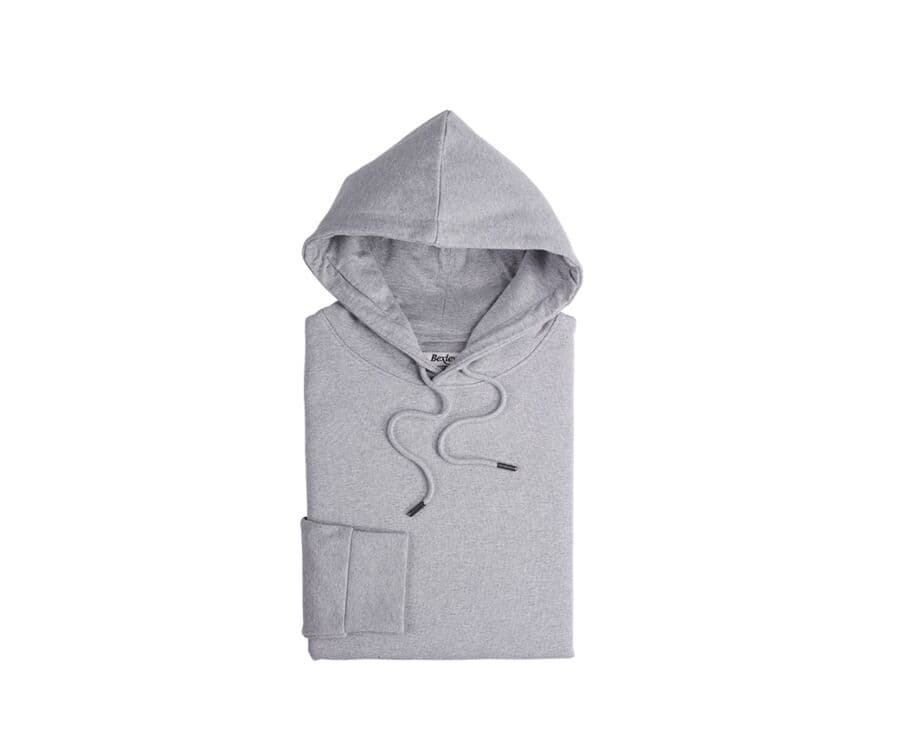 Sweat-shirt homme à capuche coton Gris chiné - HUDSEN II