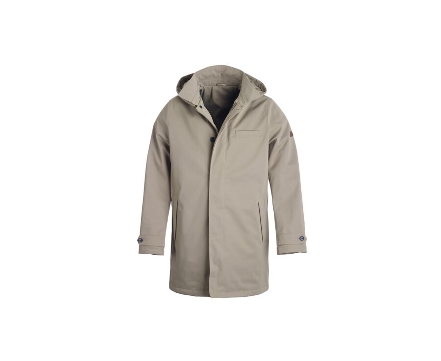 Trench homme Beige Foncé matelassé - AURESTILDE