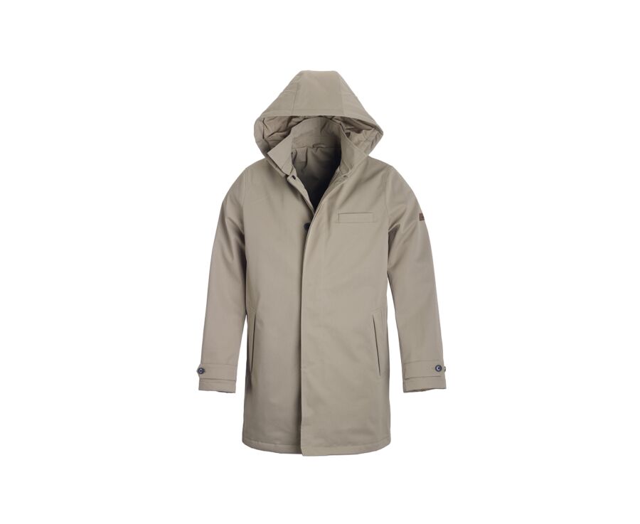 Trench homme Beige Foncé matelassé - AURESTILDE