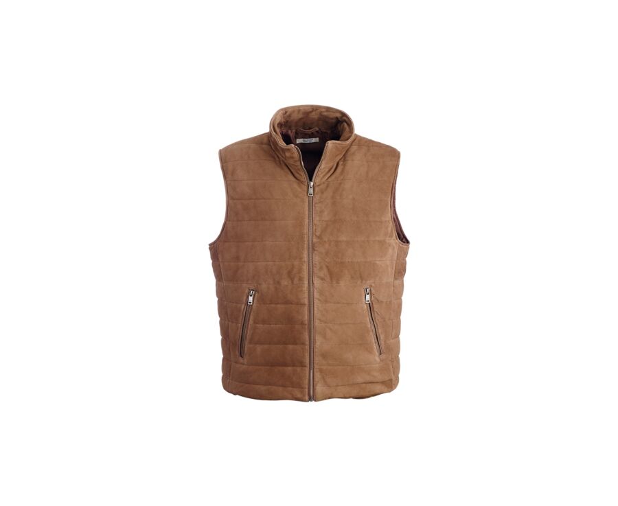 Blouson en cuir sans manches Havane homme - NIKLAS