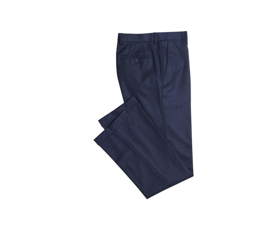 Pantalon habillé homme Marine Chiné - LELIAN