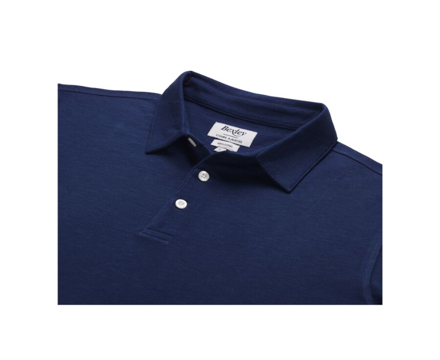 Polo manches longues homme Navy - AIDEN ML