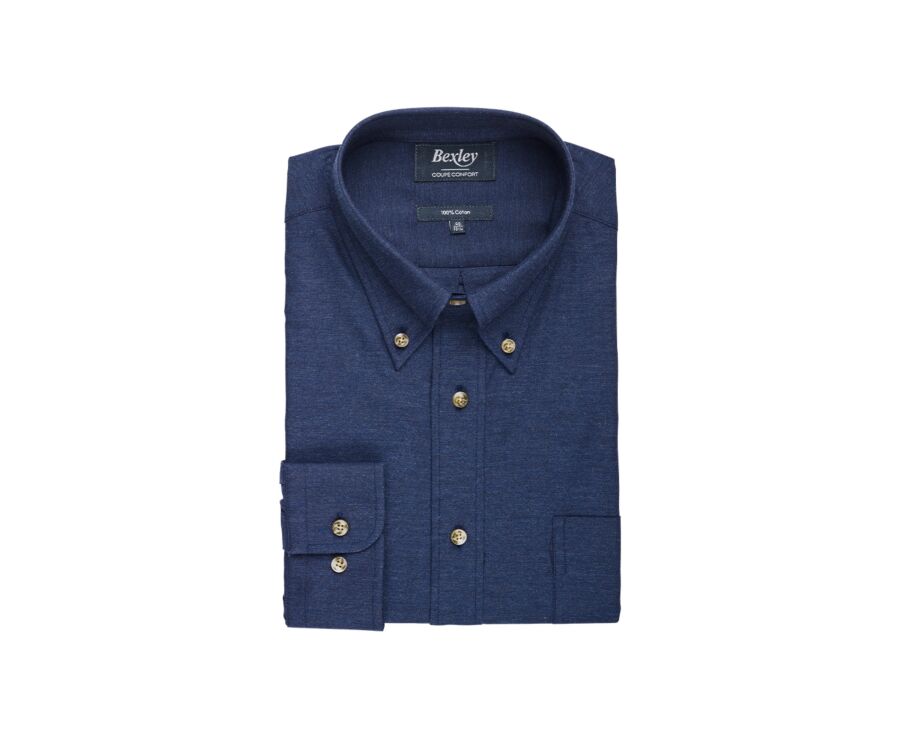 Chemise flanelle Navy - ANDER