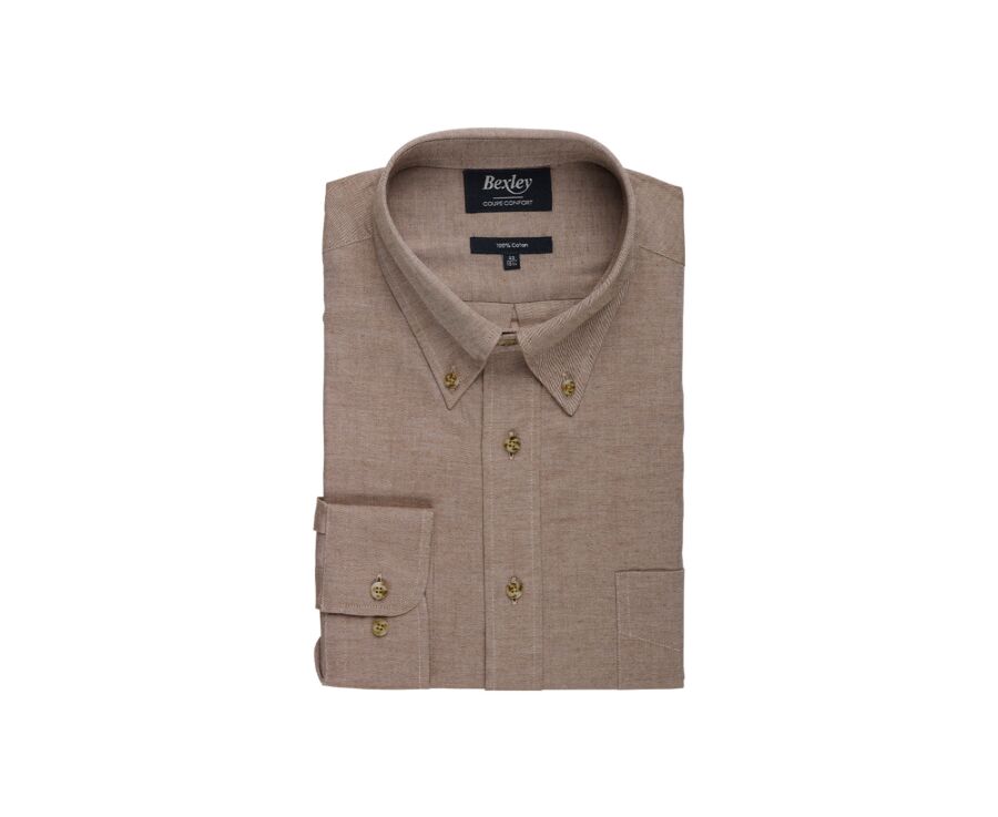 Chemise flanelle Camel - ANDER