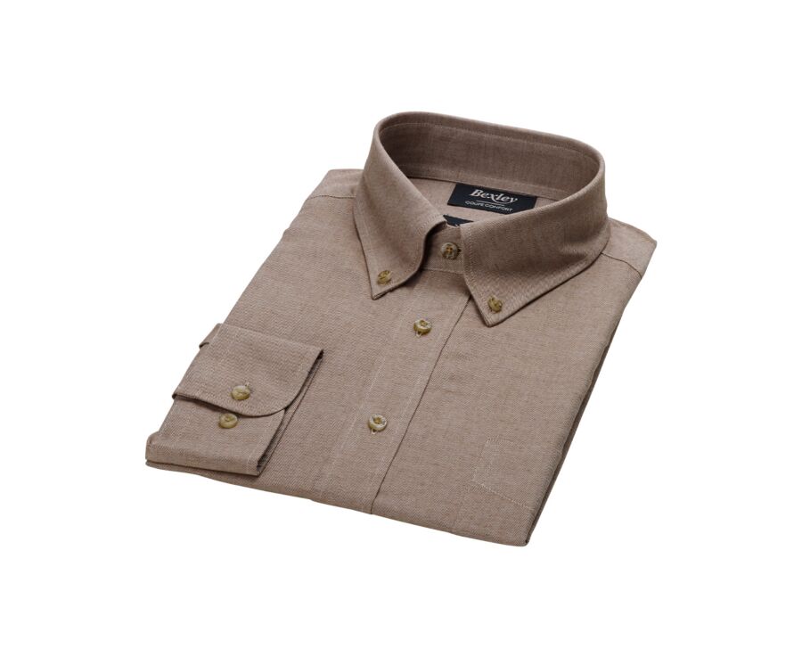 Chemise flanelle Camel - ANDER