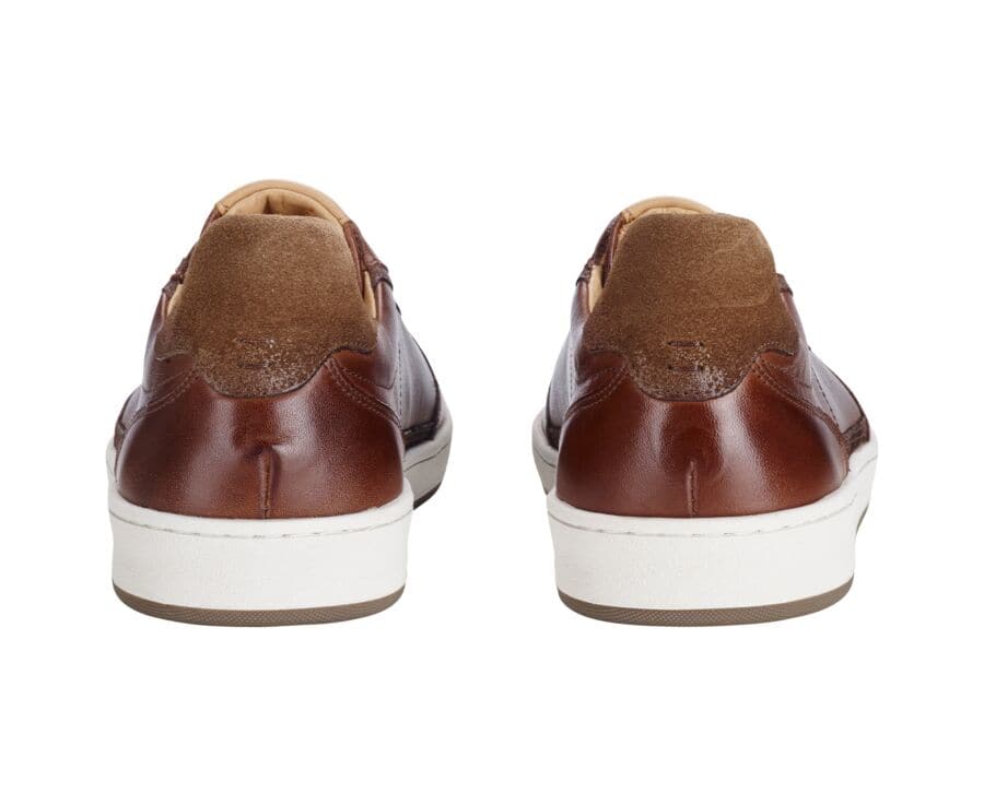 Sneakers cuir homme Chocolat Patiné - KOLORA