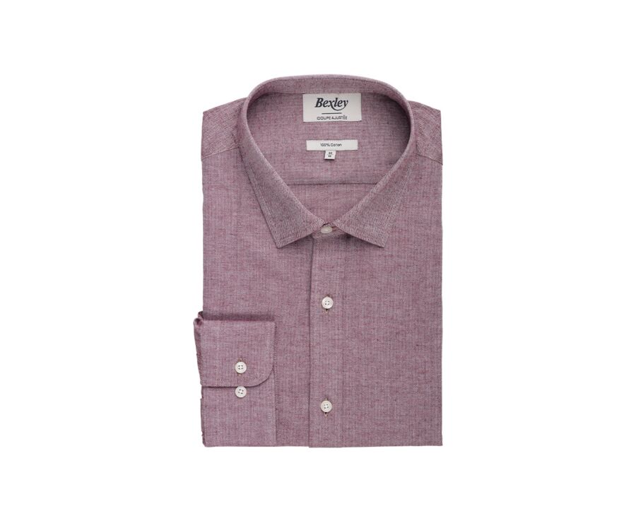 Chemise Twill coton Rouge Chiné - RILDEBERT