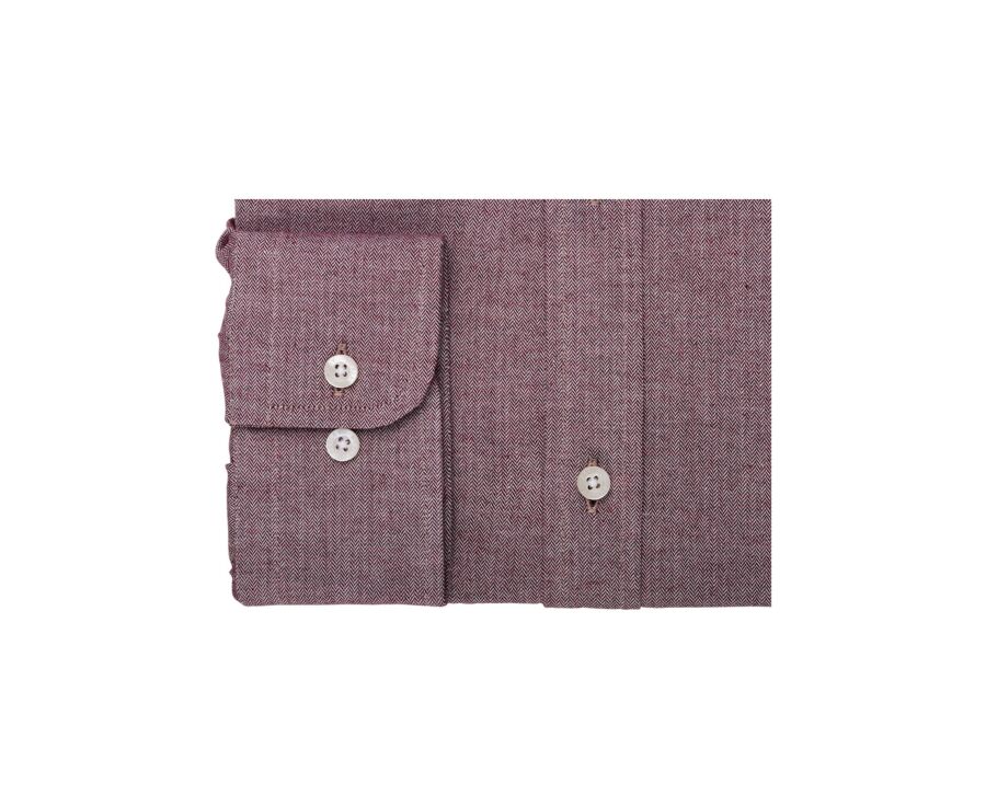 Chemise Twill coton Rouge Chiné - RILDEBERT