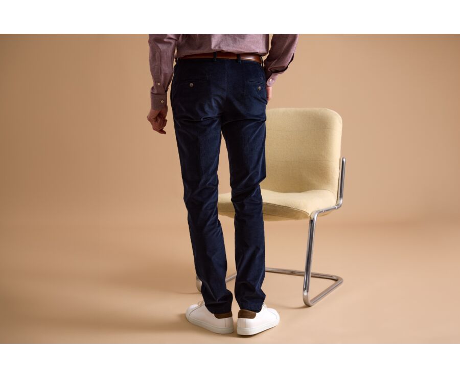 Pantalon Chino Velours Navy - KHYLER