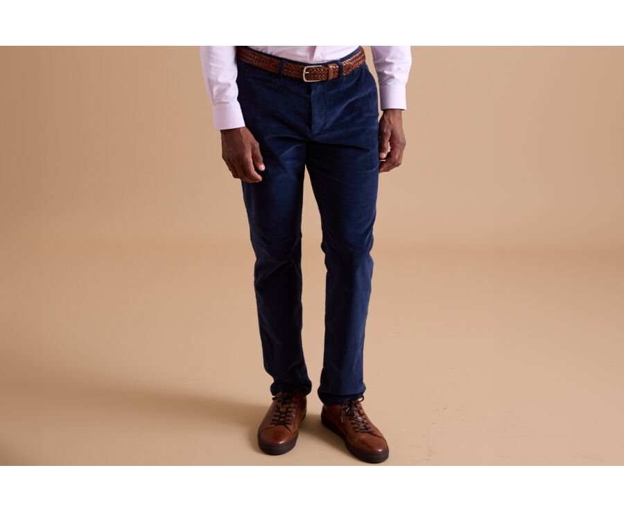 Pantalon Chino Velours Navy - KINSLEY