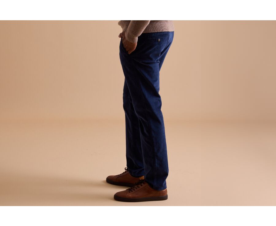 Pantalon Chino Velours Navy - KINSLEY