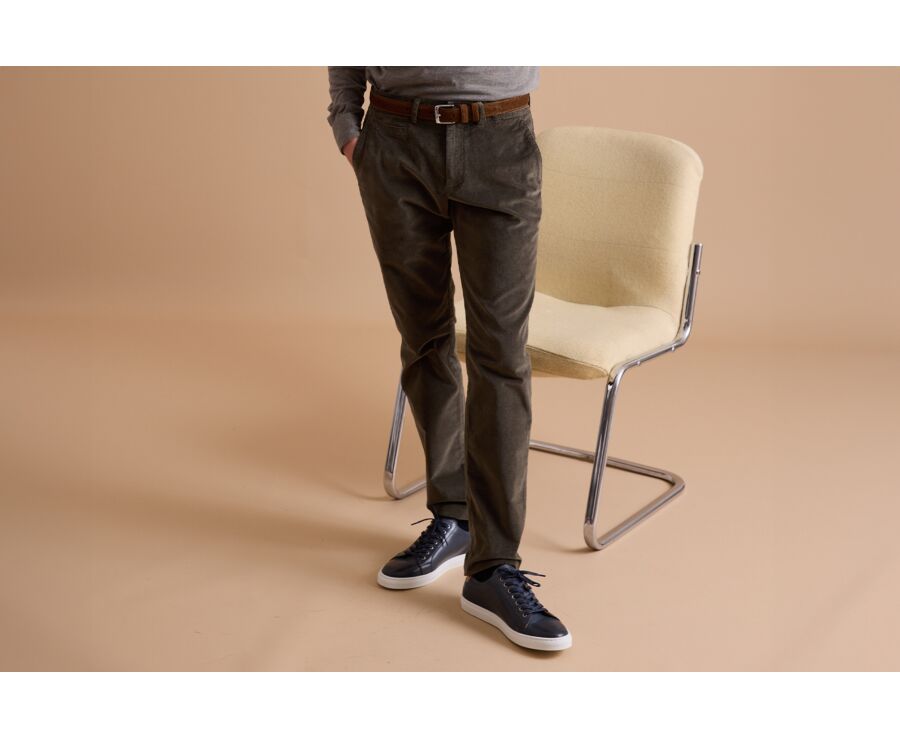 Pantalon Chino Velours Olive - KINSLEY